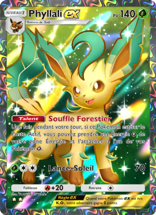 Carte Pokémon Phyllali-ex 082/75 de l'extension Lumière Triomphale
