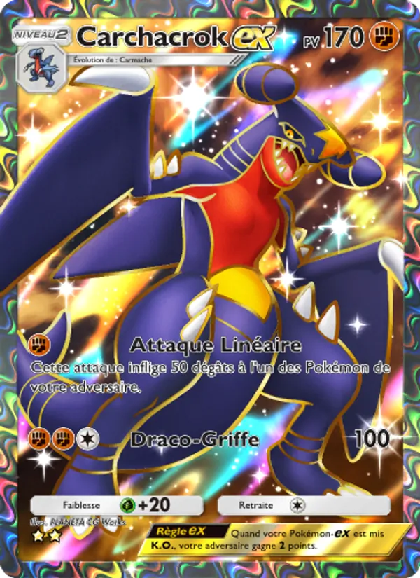 Carte Pokémon Carchacrok-ex 084/75 de l'extension Lumière Triomphale