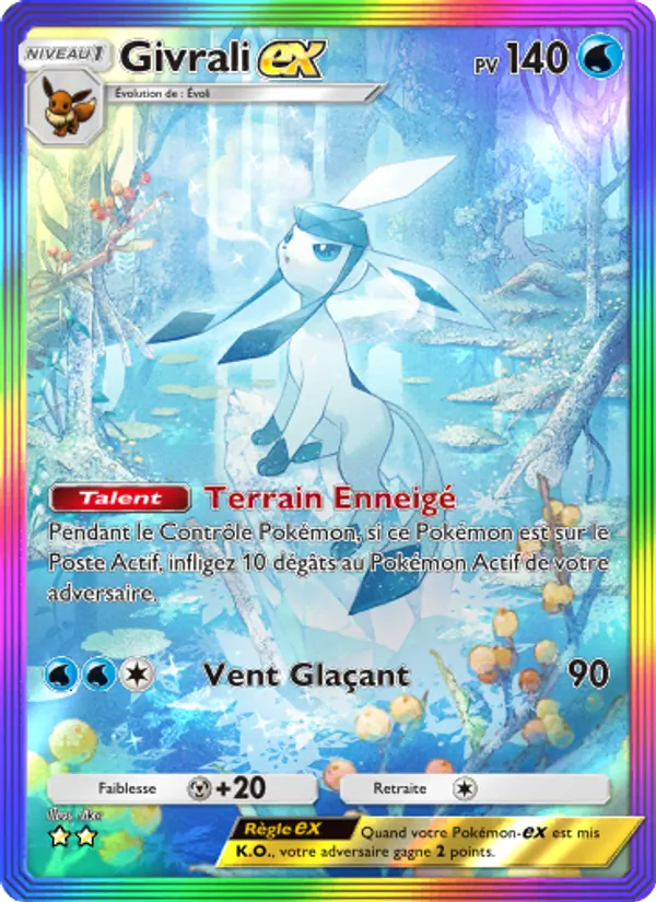 Carte Pokémon Givrali-ex 092/75 de l'extension Lumière Triomphale