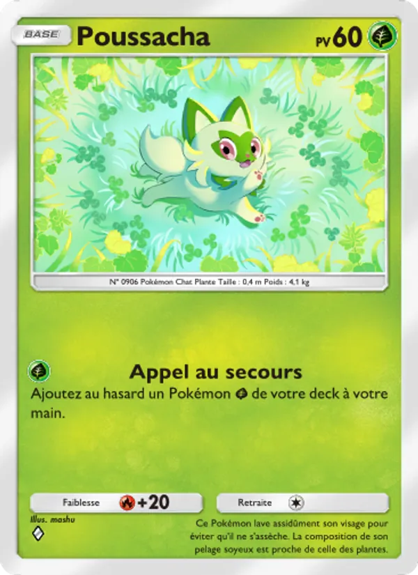 Carte Pokémon Poussacha 005/72 de l'extension Réjouissances Rayonnantes