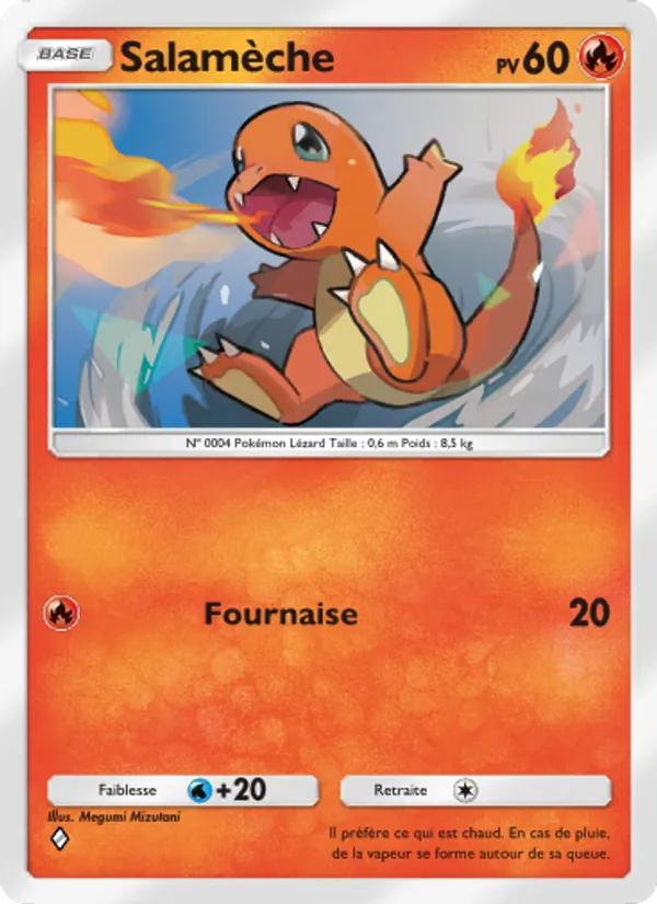 Carte Pokémon Salamèche 008/72 de l'extension Réjouissances Rayonnantes