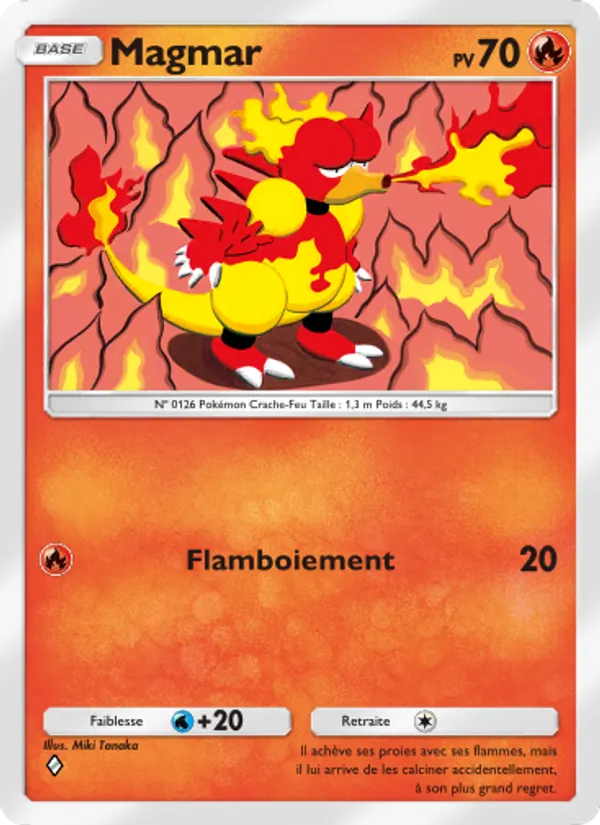 Carte Pokémon Magmar 011/72 de l'extension Réjouissances Rayonnantes