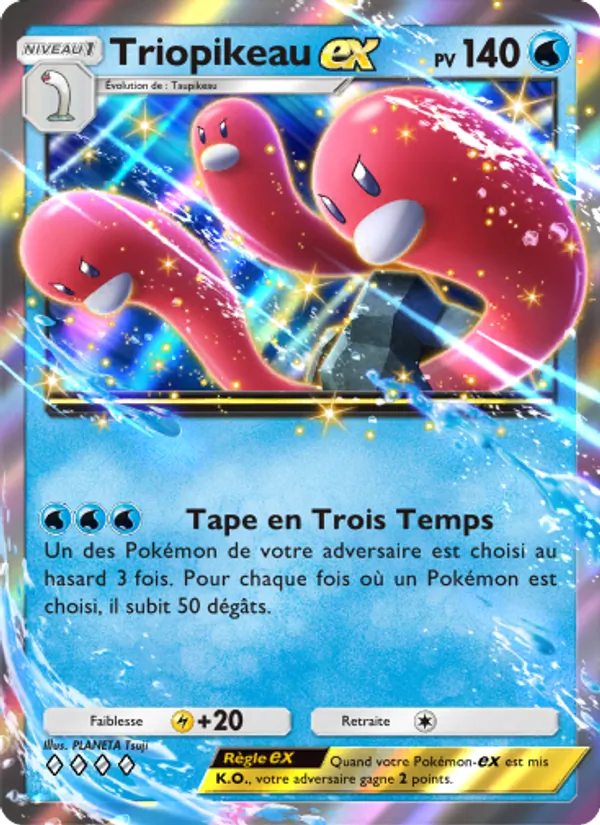 Carte Pokémon Triopikeau-ex 019/72 de l'extension Réjouissances Rayonnantes