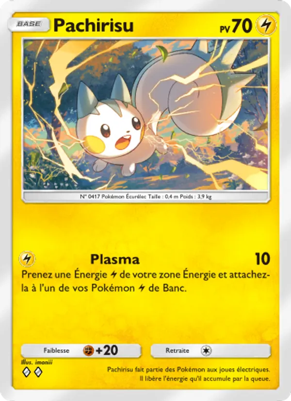 Carte Pokémon Pachirisu 025/72 de l'extension Réjouissances Rayonnantes