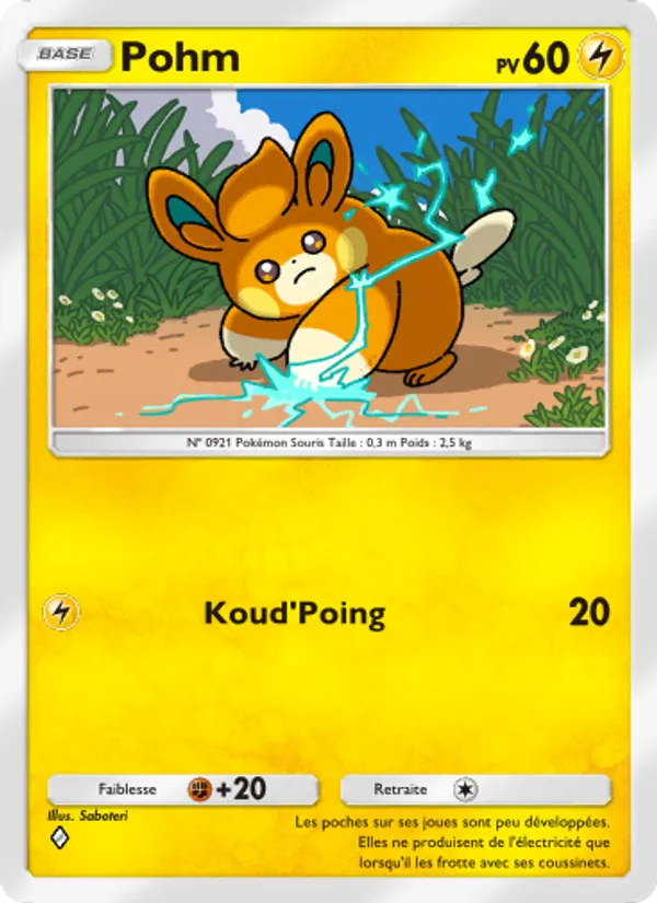 Carte Pokémon Pohm 026/72 de l'extension Réjouissances Rayonnantes
