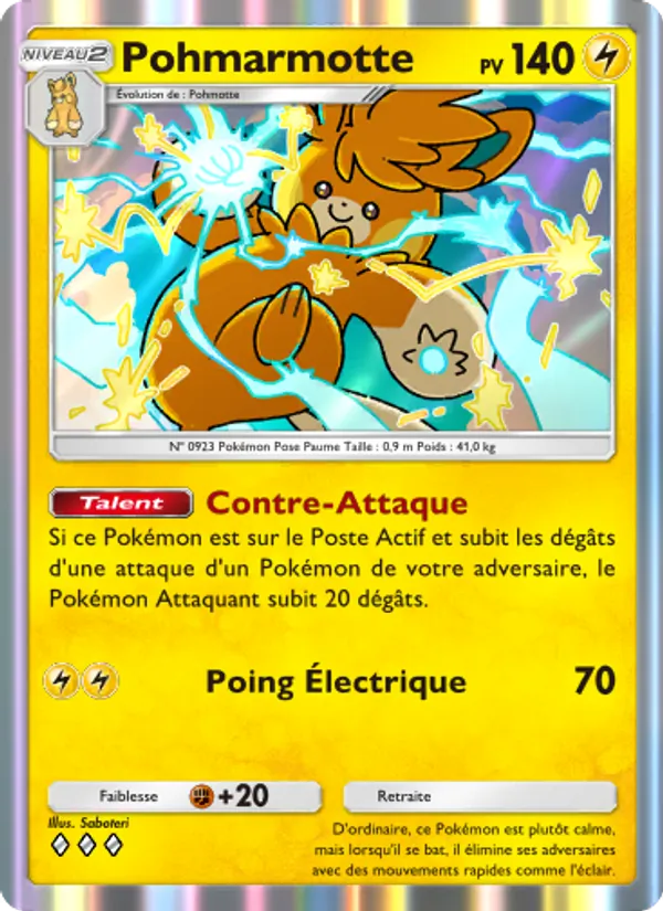Carte Pokémon Pohmarmotte 028/72 de l'extension Réjouissances Rayonnantes