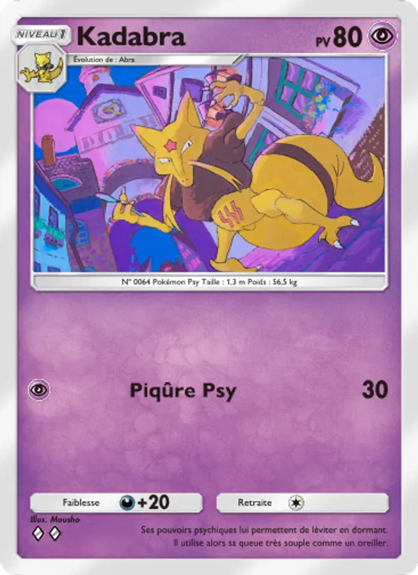 Carte Pokémon Kadabra 030/72 de l'extension Réjouissances Rayonnantes