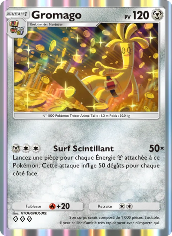 Carte Pokémon Gromago 057/72 de l'extension Réjouissances Rayonnantes