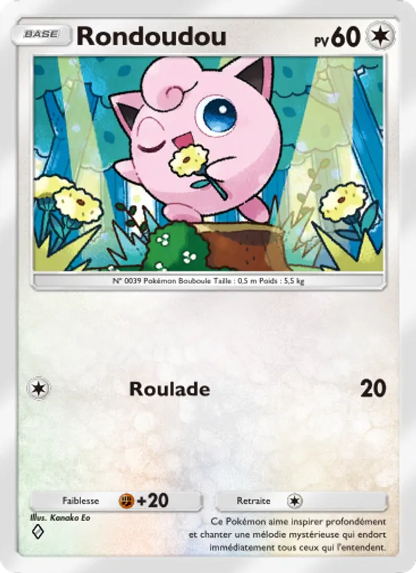 Carte Pokémon Rondoudou 060/72 de l'extension Réjouissances Rayonnantes