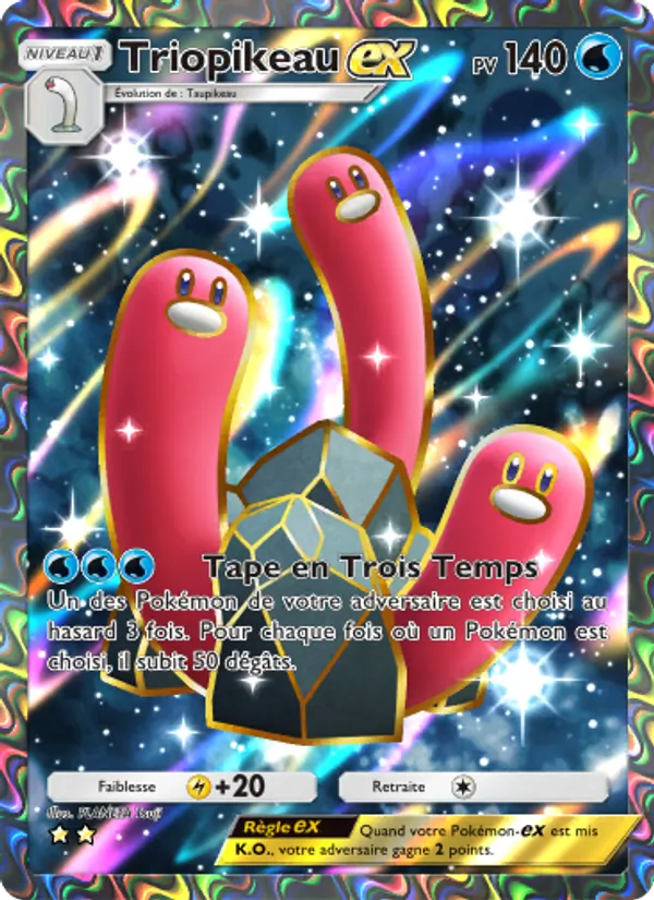 Carte Pokémon Triopikeau-ex 081/72 de l'extension Réjouissances Rayonnantes