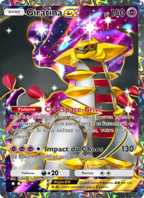 Carte Pokémon Giratina-ex 083/72 de l'extension Réjouissances Rayonnantes