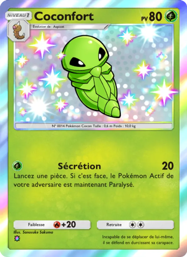 Carte Pokémon Coconfort 098/72 de l'extension Réjouissances Rayonnantes