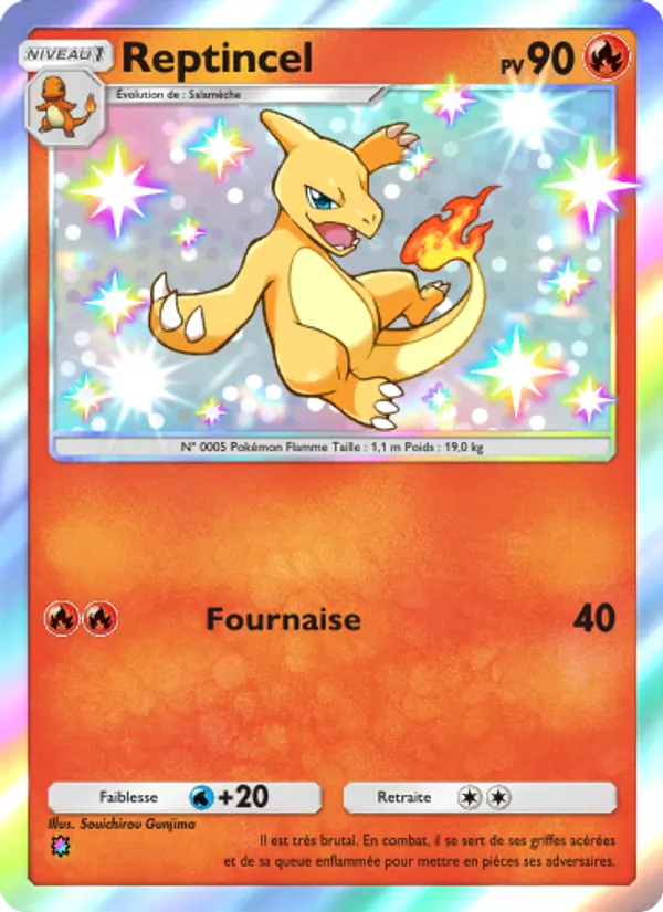Carte Pokémon Reptincel 100/72 de l'extension Réjouissances Rayonnantes