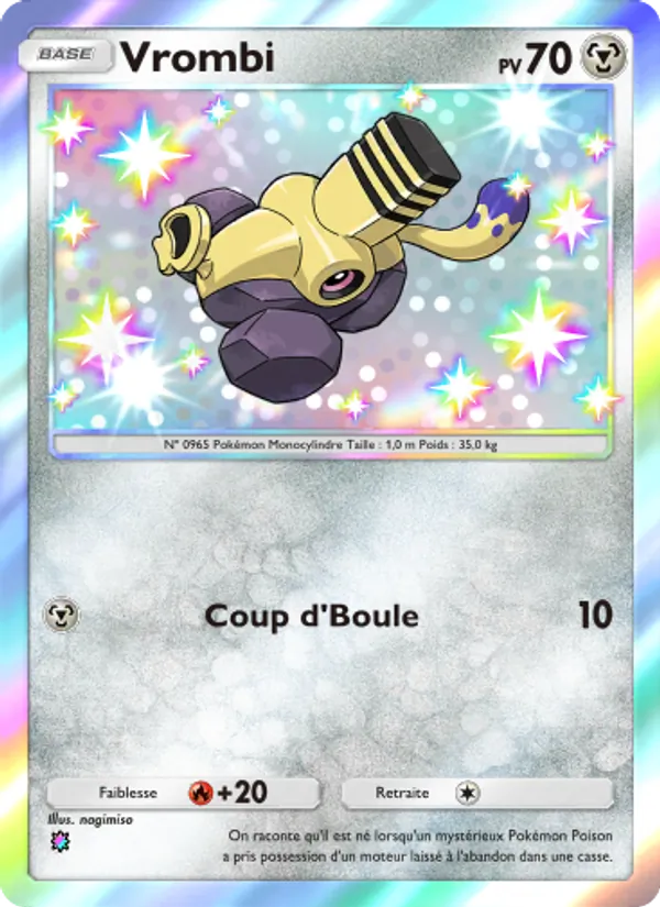 Carte Pokémon Vrombi 105/72 de l'extension Réjouissances Rayonnantes