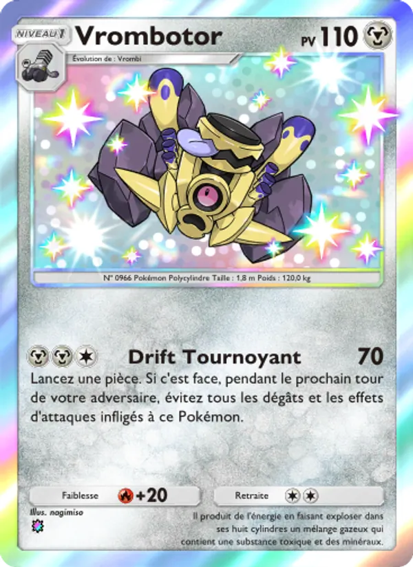 Carte Pokémon Vrombotor 106/72 de l'extension Réjouissances Rayonnantes