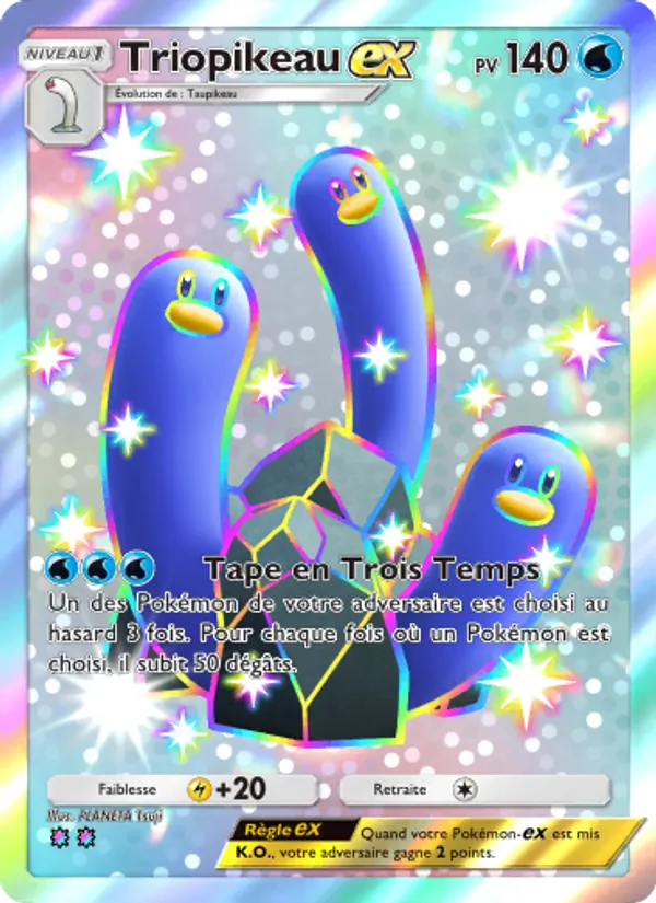Carte Pokémon Triopikeau-ex 109/72 de l'extension Réjouissances Rayonnantes