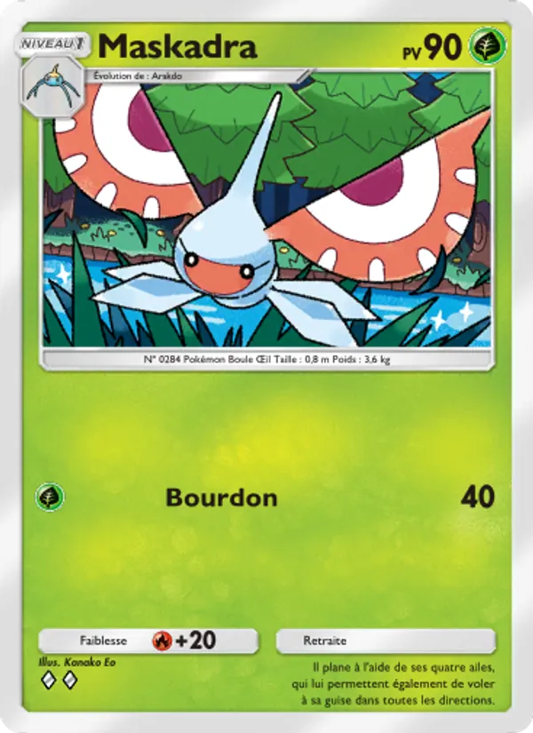 Carte Pokémon Maskadra 004/155 de l'extension Gardiens Astraux