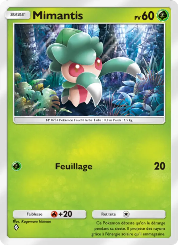 Carte Pokémon Mimantis 014/155 de l'extension Gardiens Astraux