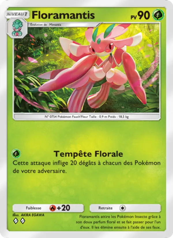 Carte Pokémon Floramantis 015/155 de l'extension Gardiens Astraux