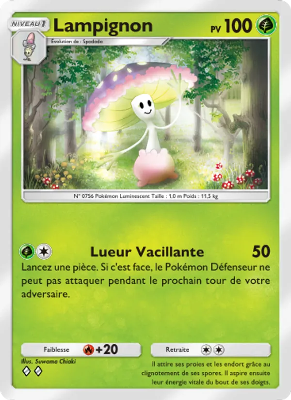 Carte Pokémon Lampignon 017/155 de l'extension Gardiens Astraux