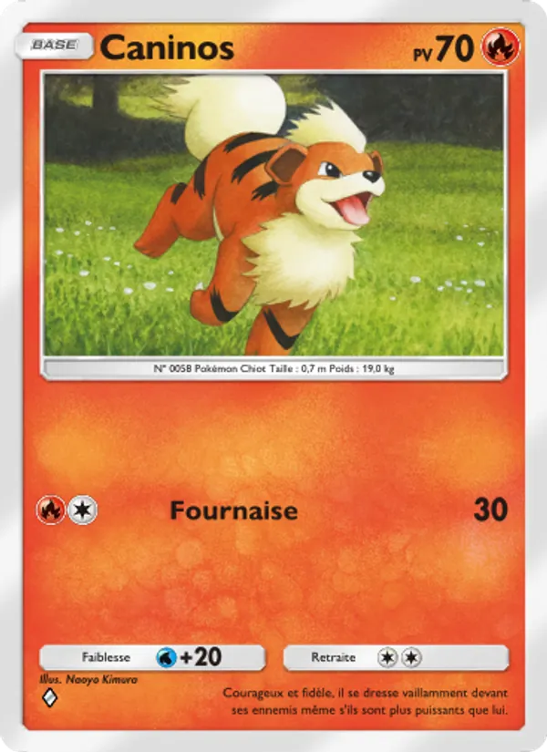 Carte Pokémon Caninos 025/155 de l'extension Gardiens Astraux