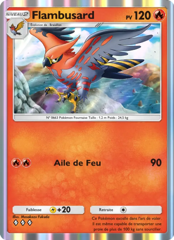 Carte Pokémon Flambusard 029/155 de l'extension Gardiens Astraux