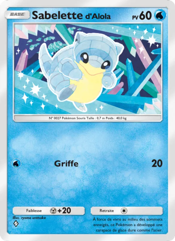 Carte Pokémon Sabeletted'Alola 038/155 de l'extension Gardiens Astraux