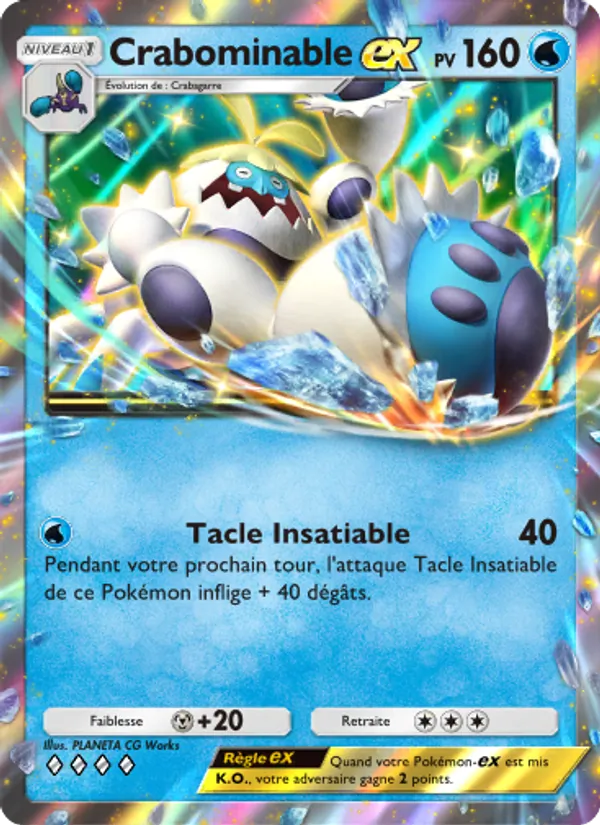 Carte Pokémon Crabominable-ex 049/155 de l'extension Gardiens Astraux
