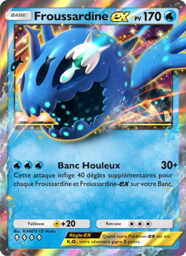 Carte Pokémon Froussardine-ex 051/155 de l'extension Gardiens Astraux