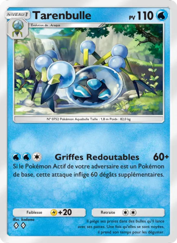 Carte Pokémon Tarenbulle 053/155 de l'extension Gardiens Astraux