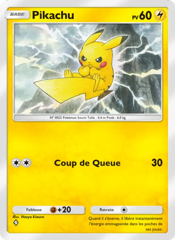 Carte Pokémon Pikachu 057/155 de l'extension Gardiens Astraux