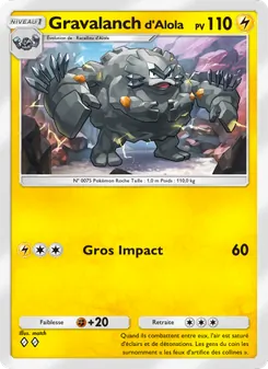 Carte Pokémon Gravalanchd'Alola 060 — Gardiens Astraux