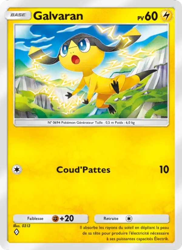 Carte Pokémon Galvaran 062/155 de l'extension Gardiens Astraux