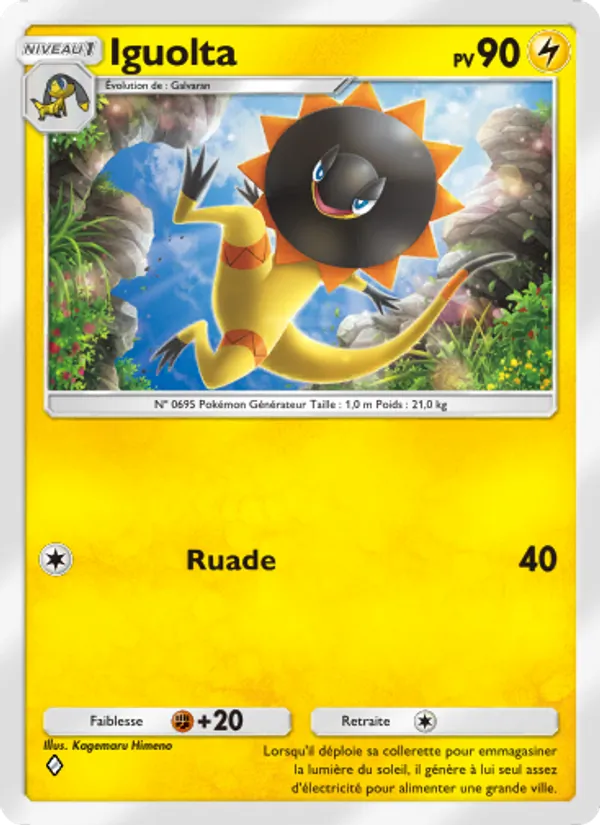 Carte Pokémon Iguolta 063/155 de l'extension Gardiens Astraux