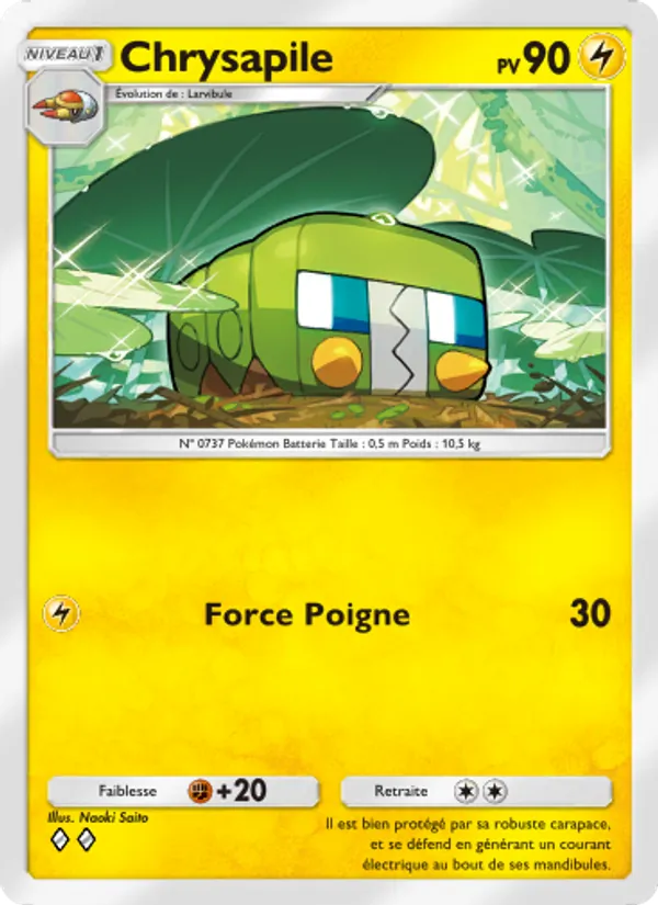 Carte Pokémon Chrysapile 064/155 de l'extension Gardiens Astraux