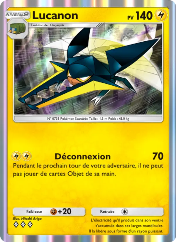 Carte Pokémon Lucanon 065/155 de l'extension Gardiens Astraux
