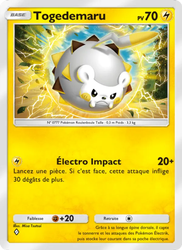 Carte Pokémon Togedemaru 067/155 de l'extension Gardiens Astraux