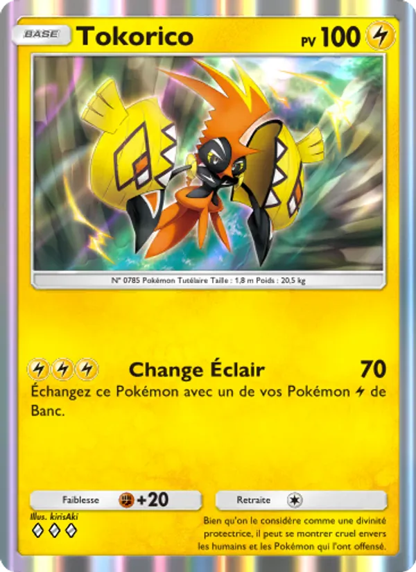 Carte Pokémon Tokorico 068/155 de l'extension Gardiens Astraux