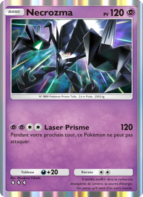 Carte Pokémon Necrozma 088/155 de l'extension Gardiens Astraux