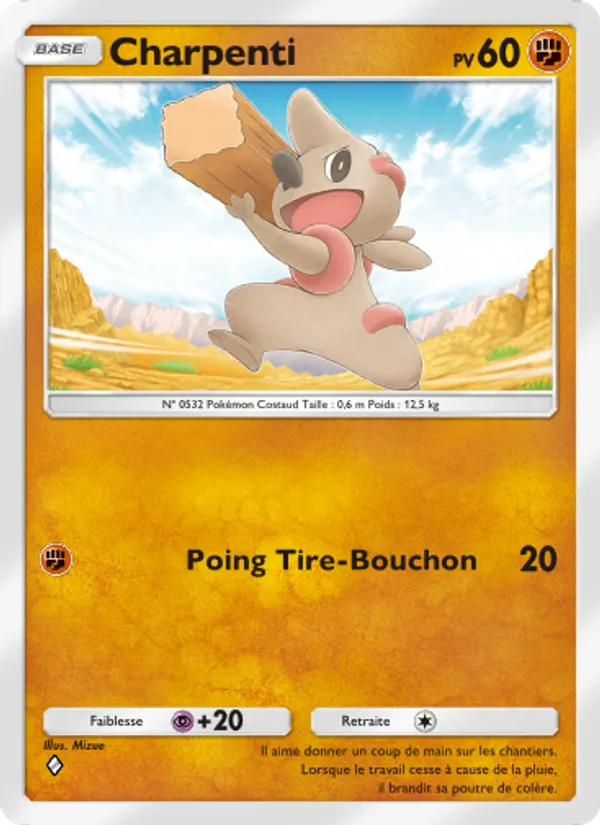 Carte Pokémon Charpenti 094/155 de l'extension Gardiens Astraux