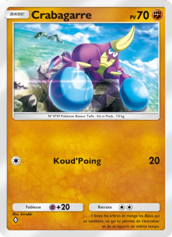 Carte Pokémon Crabagarre 097/155 de l'extension Gardiens Astraux