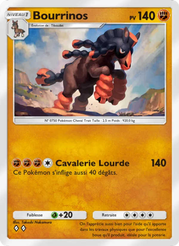 Carte Pokémon Bourrinos 103/155 de l'extension Gardiens Astraux