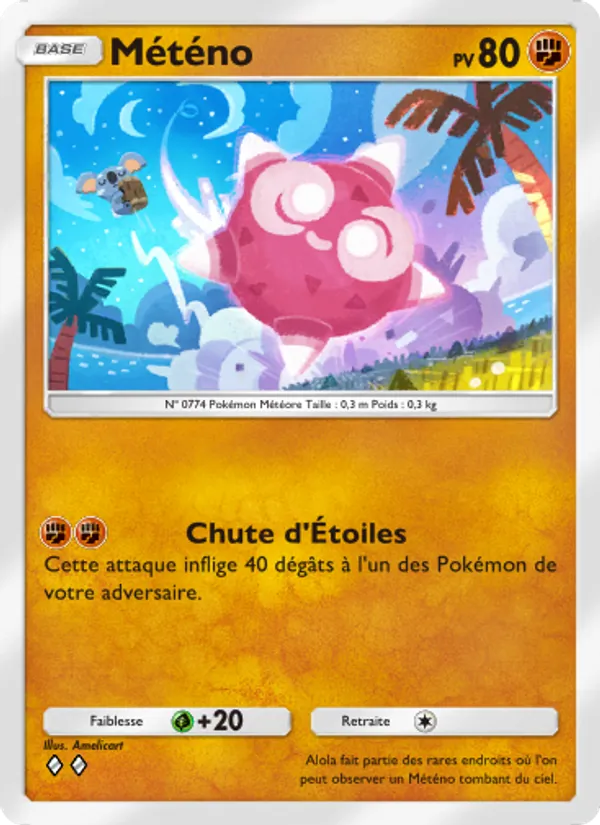 Carte Pokémon Météno 105/155 de l'extension Gardiens Astraux