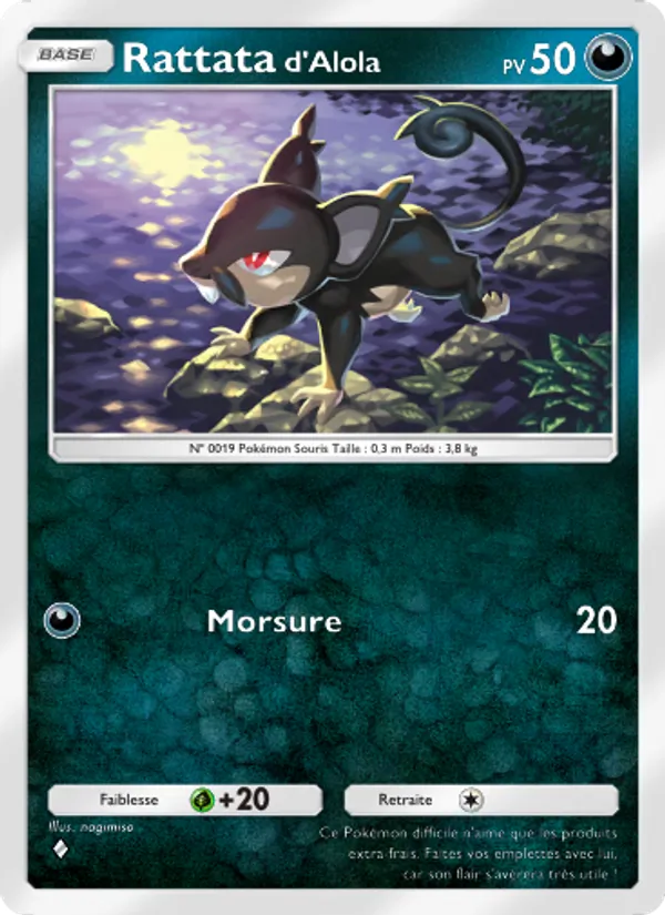 Carte Pokémon Rattatad'Alola 106/155 de l'extension Gardiens Astraux