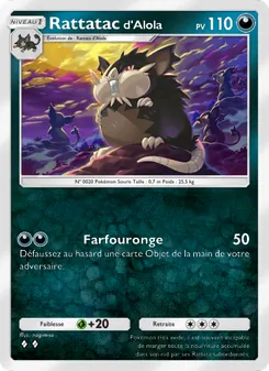 Carte Pokémon Rattatacd'Alola 107 — Gardiens Astraux