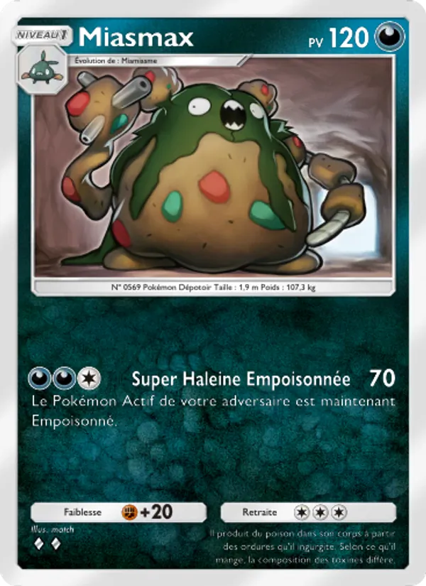 Carte Pokémon Miasmax 114/155 de l'extension Gardiens Astraux