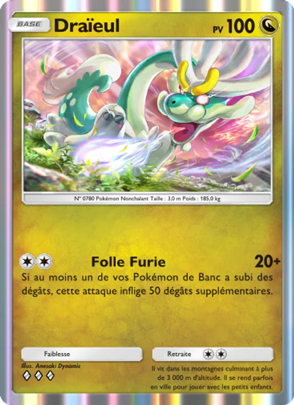 Carte Pokémon Draïeul 124/155 de l'extension Gardiens Astraux