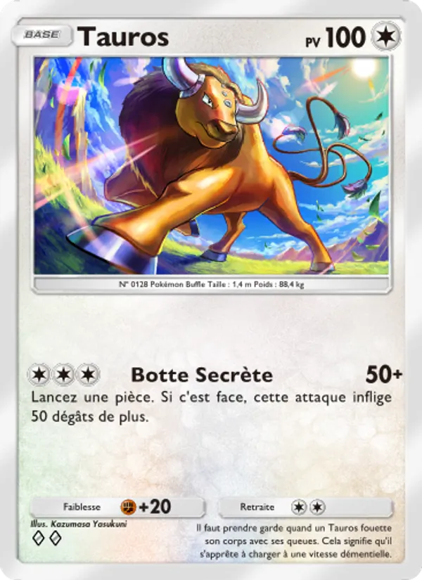 Carte Pokémon Tauros 128/155 de l'extension Gardiens Astraux