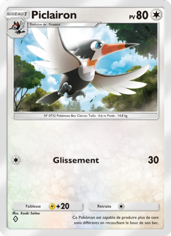 Carte Pokémon Piclairon 134/155 de l'extension Gardiens Astraux