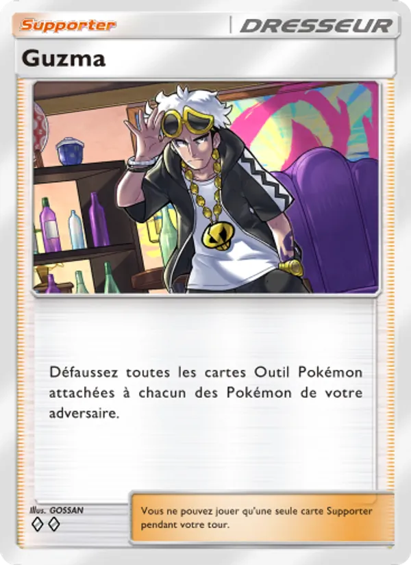 Carte Pokémon Guzma 151/155 de l'extension Gardiens Astraux